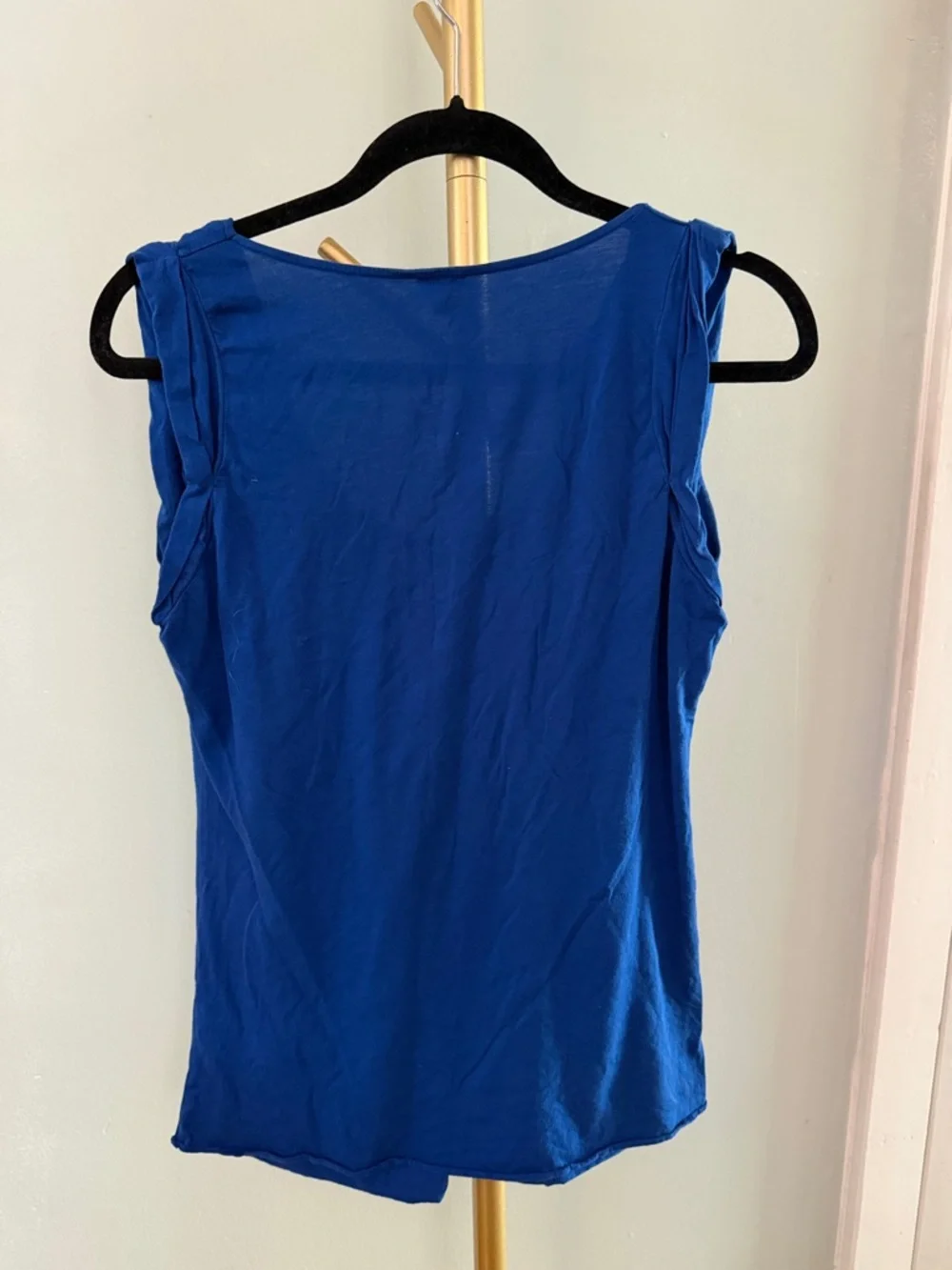Wilfred Cobalt Blue Ruffle Scoop Neck Tank - Picture 3 of 4